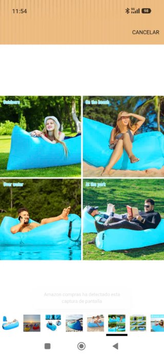 Sofá inflable para playa