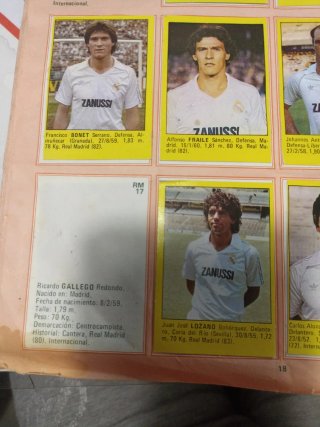 Lote cromos Real Madrid año 1983
