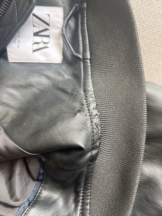 Chaqueta Polipiel Zara Negra