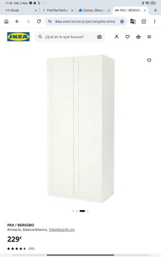 Armario Pax / Bergsbo Ikea Blanco