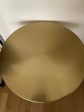 Tavolo ausiliario in ottone e marmo