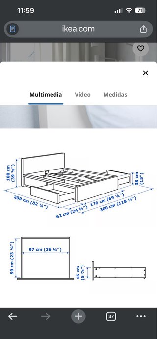 Cama Matrimonio Ikea Blanca
