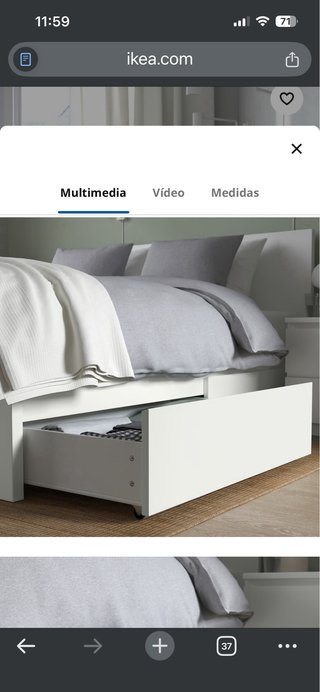 Cama Matrimonio Ikea Blanca