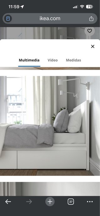 Cama Matrimonio Ikea Blanca