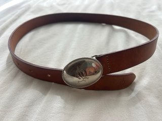Cinturón Marrón y Plateado
