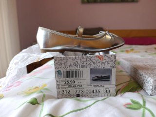 Bailarinas niña plata talla 33