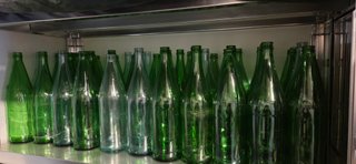 Bottiglie vetro tappo corona verdi