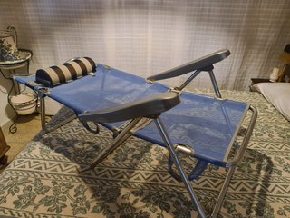 Silla de Playa Plegable Azul