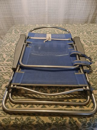 Silla de Playa Plegable Azul