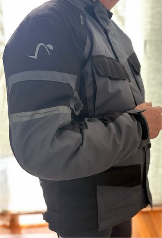 Cazadora  Moto 4 Estaciones Gris/Negro Talla L