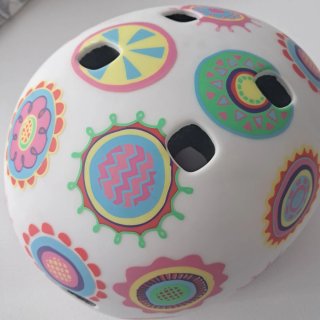 Casco Bici Niña Micro Diseño Floral. Talla 43-53