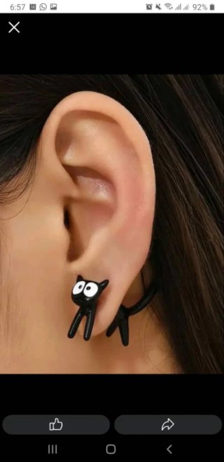 Pendientes Gatitos Negros , ratoncito y ranita