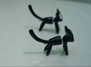 Pendientes Gatitos Negros , ratoncito y ranita