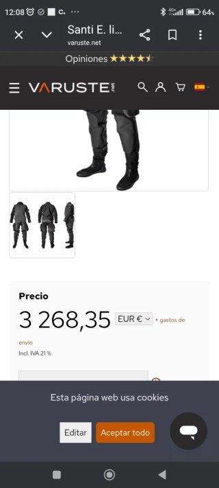 Traje Seco Buceo Elite