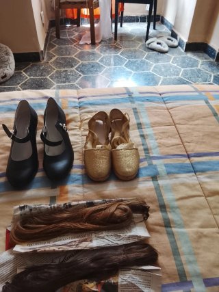 Mallas Fallera  castño y Doradas