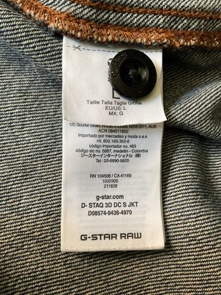 Chaqueta vaquera hombre de G-Star Raw (L)