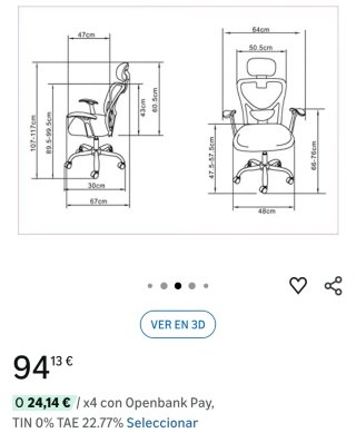 Silla de oficina ergonómica negra