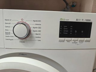 Lavadora Daewoo A+++ 7kg 1000rpm