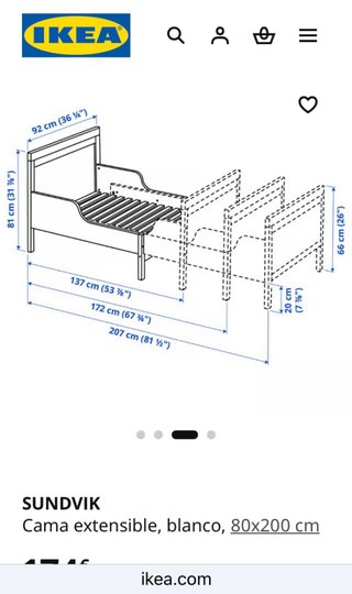 2 Camas Extensibles IKEA SUNDVIK