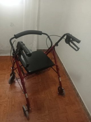 Andador carro,para  mayores, con cesta y silla