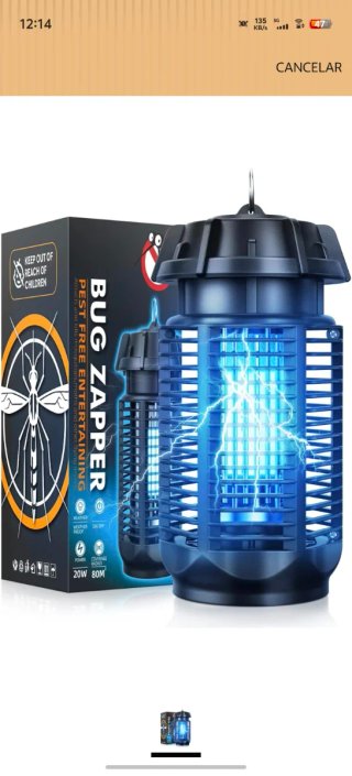 Lámpara Antimosquitos 20W UV Mata Insectos
