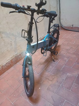 Bicicleta Eléctrica Plegable Azul