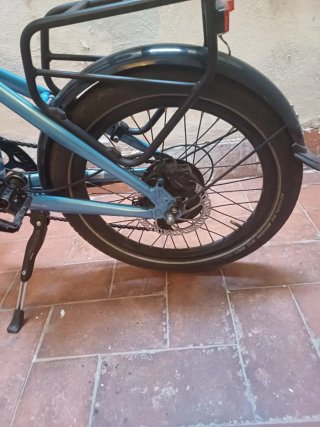 Bicicleta Eléctrica Plegable Azul