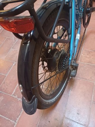 Bicicleta Eléctrica Plegable Azul