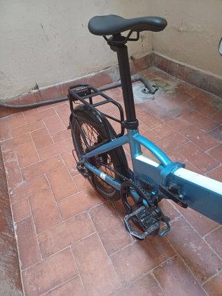 Bicicleta Eléctrica Plegable Azul
