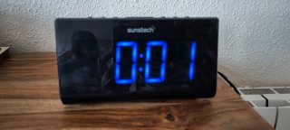 Despertador Sunstech Negro