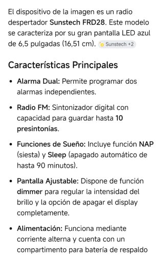 Despertador Sunstech Negro