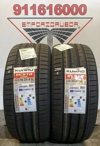 4UD 225 40 18 Y KUMHO RUEDA NUEVA YA MONTADA