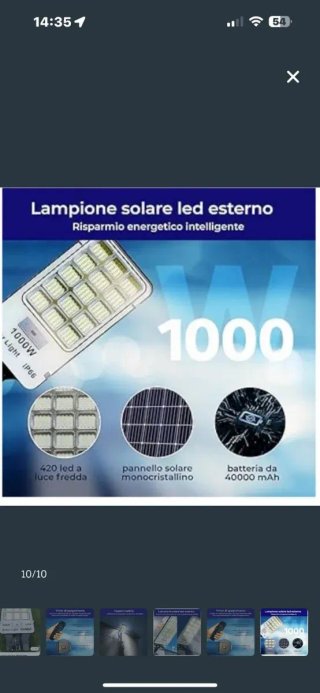 Farola Solar SANDA 1000W IP66