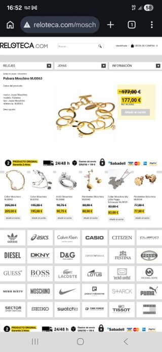 Bracciale Moschino Cheap and Chic Oro