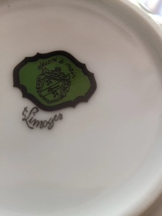 Centrotavola Limoges decorato a mano