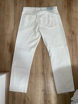 Pantalones vaqueros largos blancos de Pull & Bear