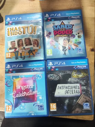 Pack 4 Juegos PS4: Singstar, Saber es Poder, Inten