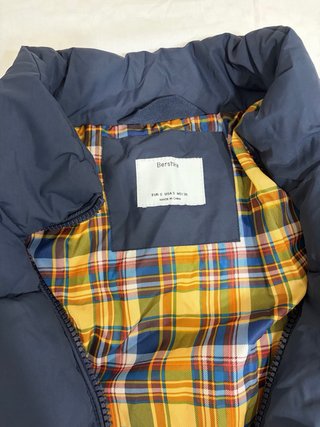 Anorak azul con forro estampado