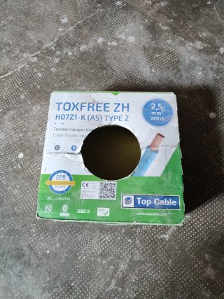 Rollo Cable TOXFREE ZH 2,5 mm² 200m