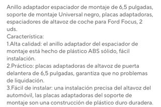 Adaptadores Altavoz Ford Focus 2 (2 uds)