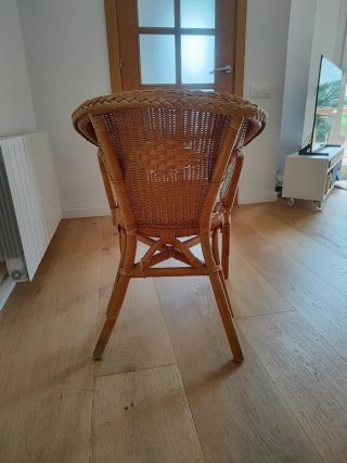 Silla de mimbre natural estilo boho