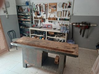 Mesa o Banco de carpintero antiguo