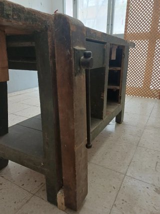 Mesa o Banco de carpintero antiguo