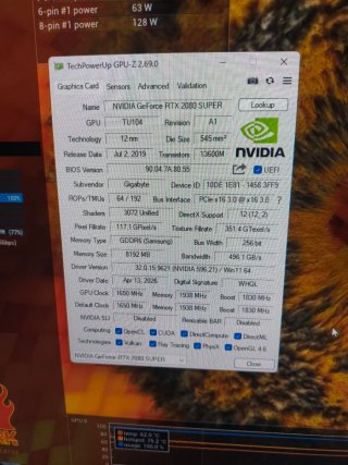 RTX 2080 Super 8GB Gigabyte Windforce