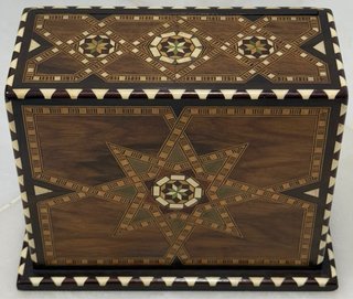 ANTIGUA GRAN CAJA MARQUETERÍA TARACEA GRANADA