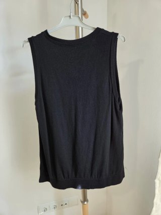 Chaleco de punto negro talla única