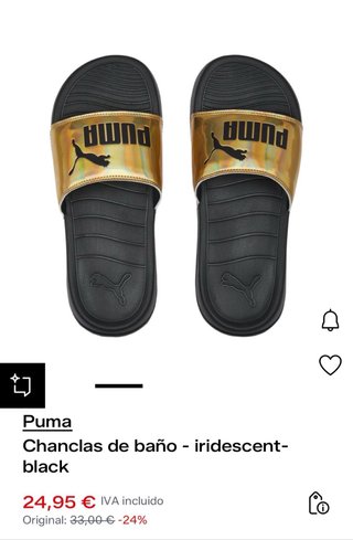 Chanclas Puma Doradas