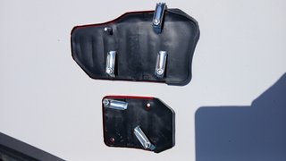 Pedales deportivos coche rojos