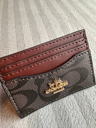 Tarjetero Coach Marrón Monogram