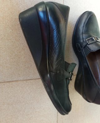 Zapatos de Piel Negros Mujer Talla 38
